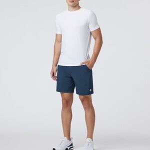 Vuori Kore Teal Drawstring Shorts with Black Waistband